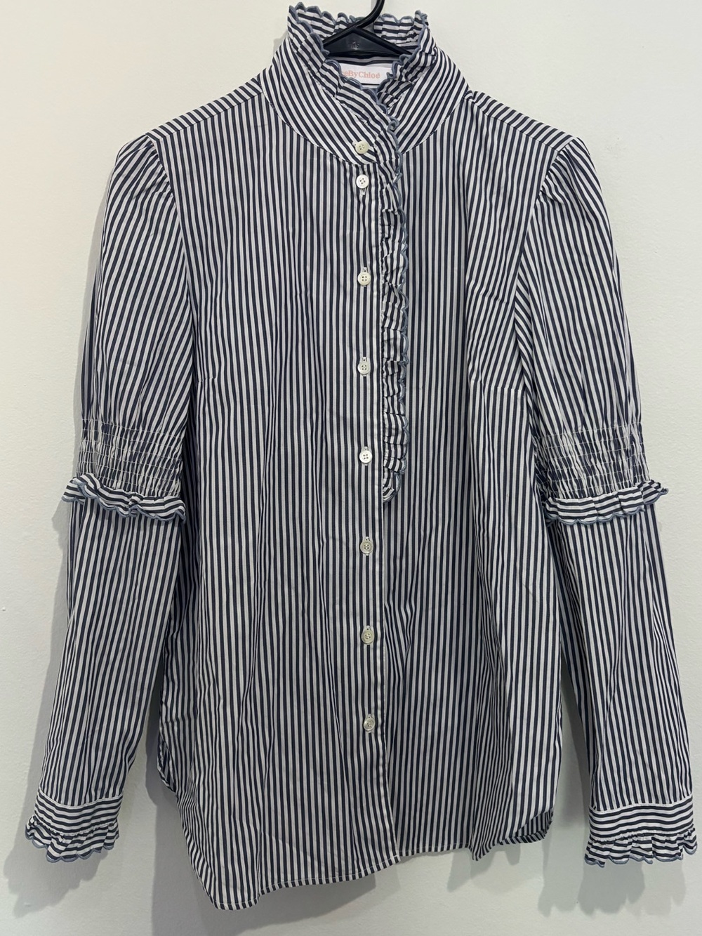 See by Chloe Ruffled Button Down Shirt Size 40